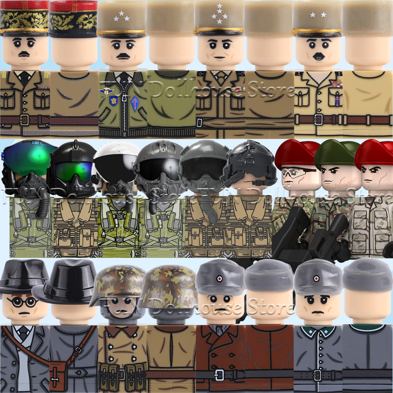 Lego Minifigure Holder - 현대 군사 미국 군인 액션 피규어