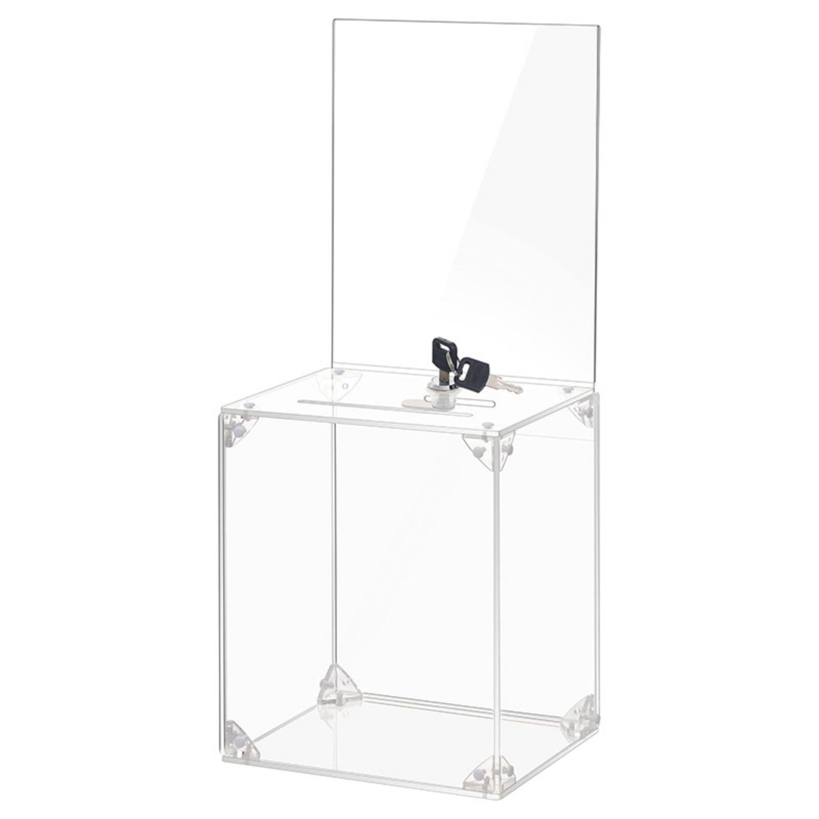 Display Case Acrylic - 자물쇠와 봉투 보관 공간이 있는 투명한