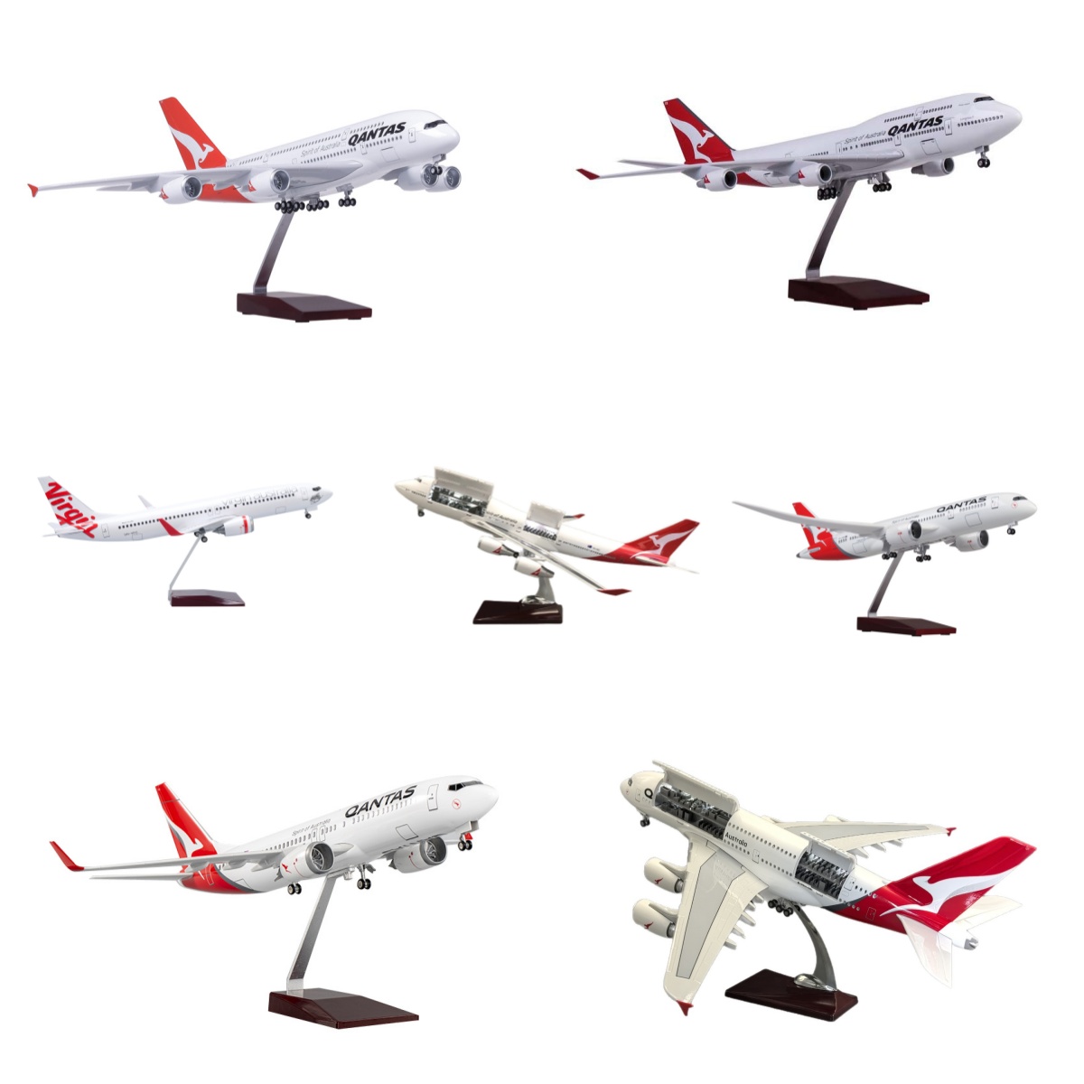 Model Airplane Plastic - 47cm 레진 모형 비행기 콴타스 항공