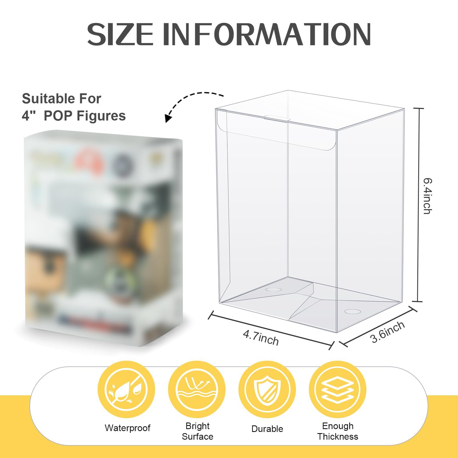 4인치 펀코팝 비닐 피규어와 호환되는 투명 전시 케이스 - Funko Pop Protector 리뷰 및 가격
